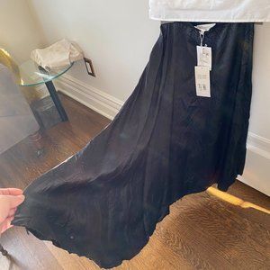 Black Margiela Asymmetrical Viscose Twill Skirt